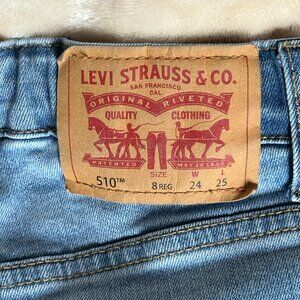 Levi's 510 Jeans Adjustable Waist Kids Sz 8 Reg